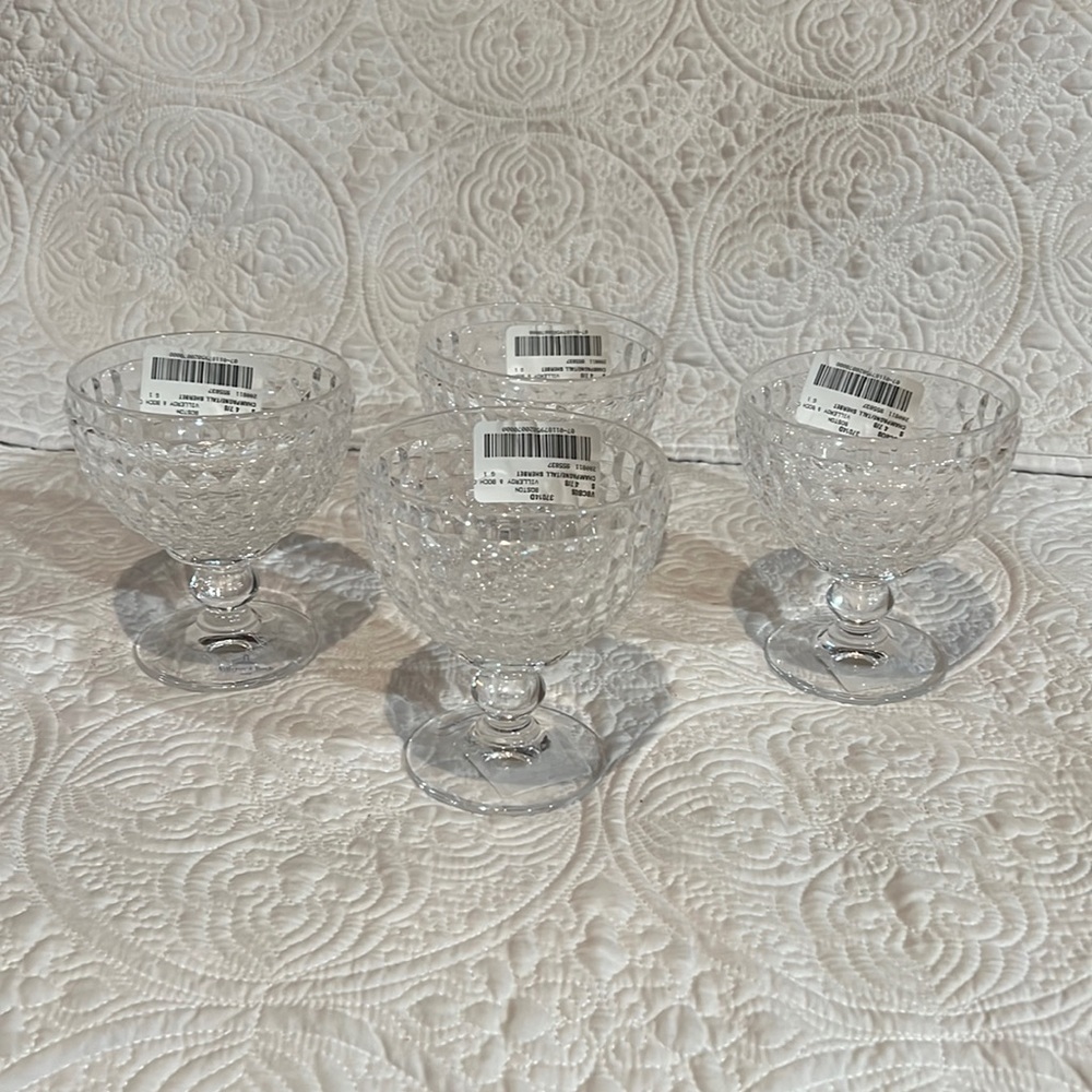 Villeroy & Boch champagne/tall sherbet glasses, new